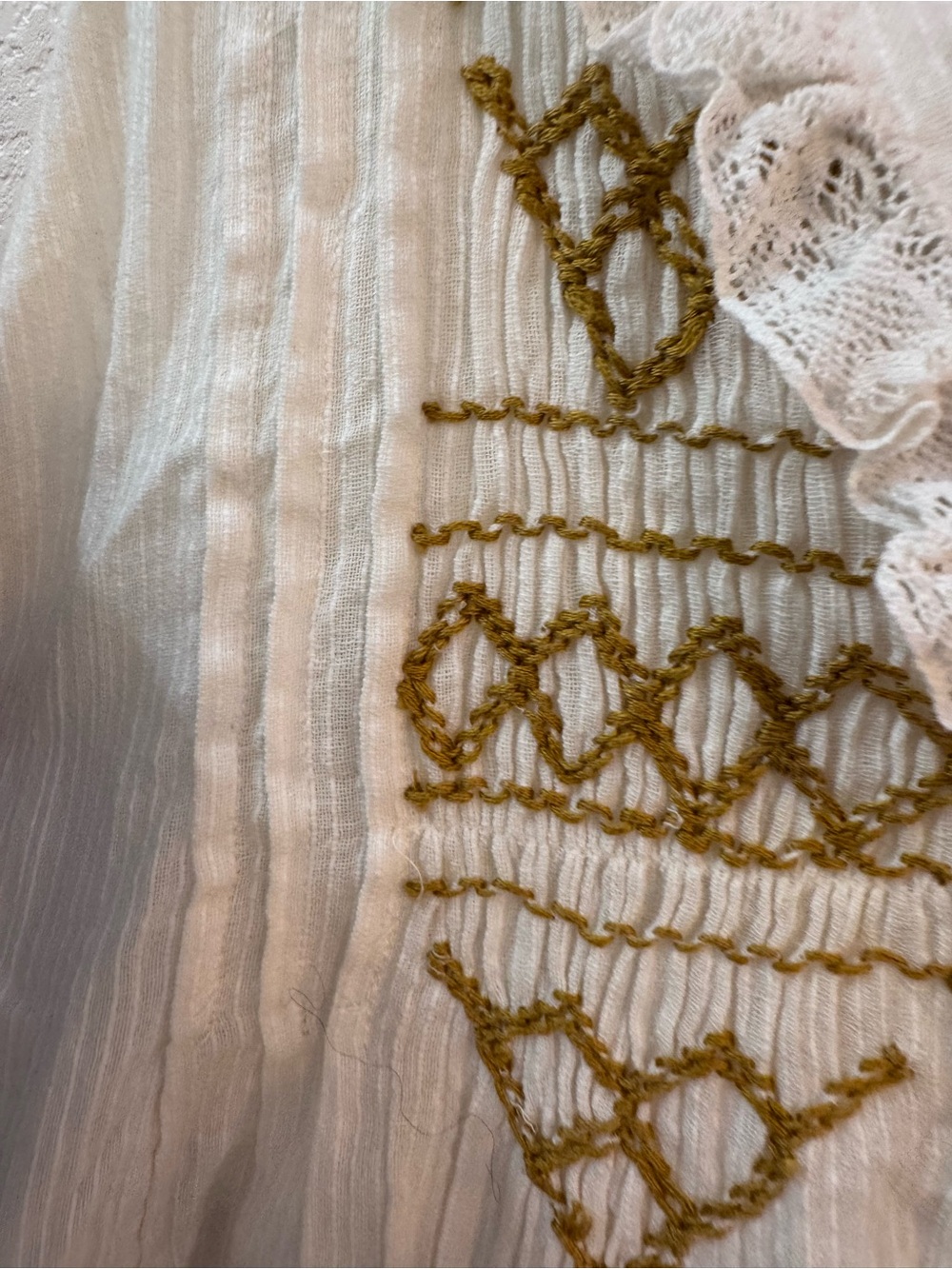 NWT Free People Cream Ruffle Collar Embroidered Sleeveless Mini Babydoll Dress - Picture 7 of 15